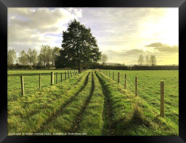 Autumn in Shropshire Framed Print by Simon Marlow