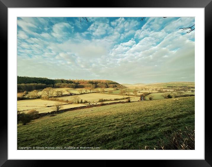 Lonely valley awakens Framed Mounted Print by Simon Marlow