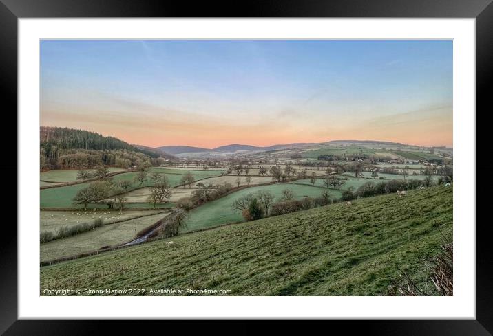 South Shropshire  Framed Mounted Print by Simon Marlow