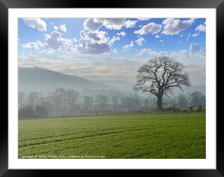 Shropshire landscape Framed Mounted Print by Simon Marlow