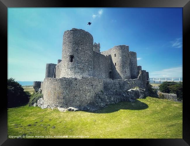 Majestic Medieval Fortress Framed Print by Simon Marlow