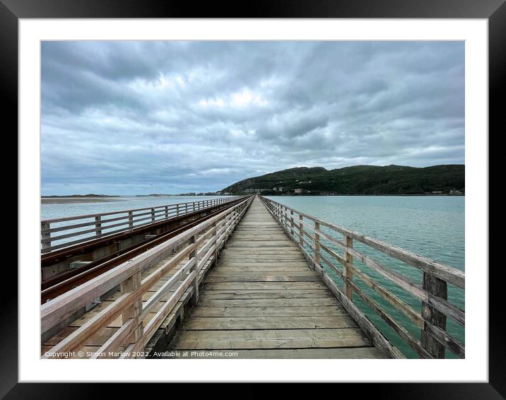 Majestic View of Barmouth Bridge Framed Mounted Print by Simon Marlow
