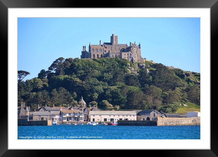 St Michaels Mount, Penzance, Cornwall Framed Mounted Print by Simon Marlow