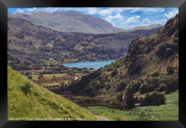 Majestic Snowdonia Mountainscape Framed Print by Simon Marlow