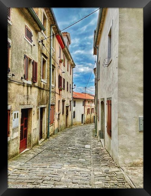 The Historic Charm of an Abandoned Street Framed Print by Simon Marlow