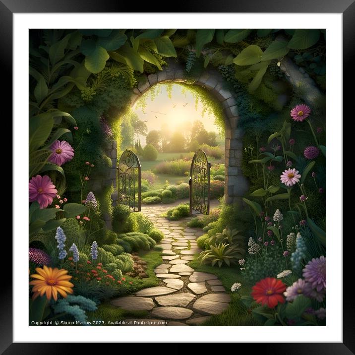 The Secret Garden Framed Mounted Print by Simon Marlow