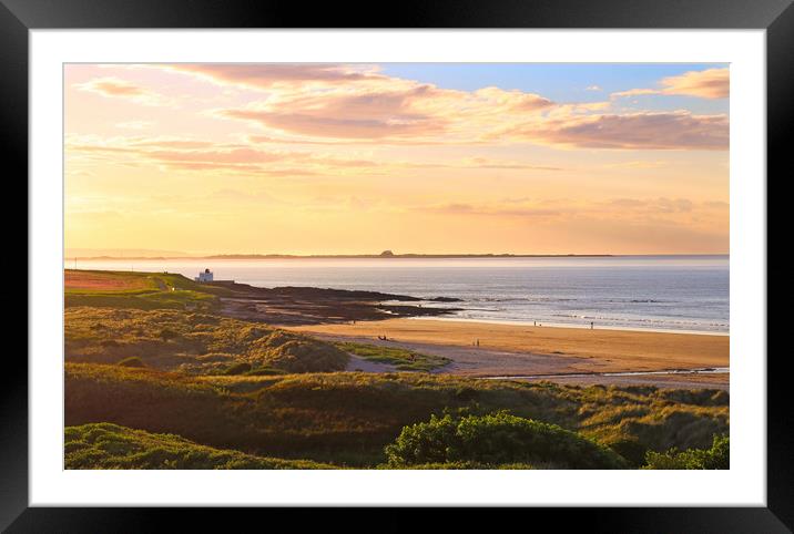 Golden Hour at Bamburgh Castle Framed Mounted Print by Simon Marlow