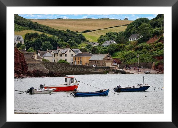 Serene Sunset at Hope Cove Framed Mounted Print by Simon Marlow