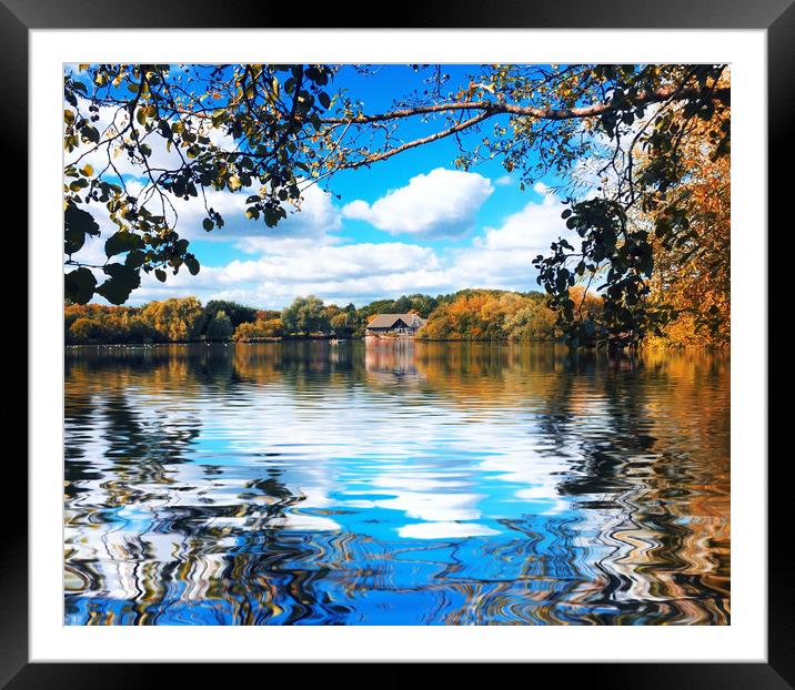 Beautiful reflections at Thatcham, Berkshire Framed Mounted Print by Simon Marlow