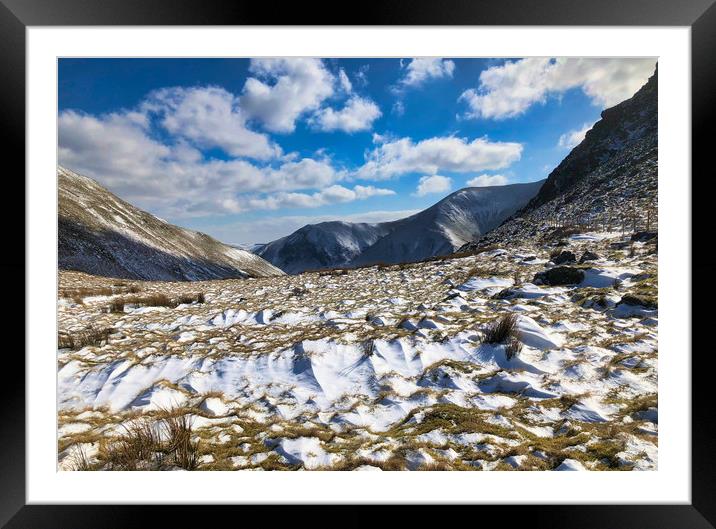 Majestic Winter Wonderland in Snowdonia Framed Mounted Print by Simon Marlow