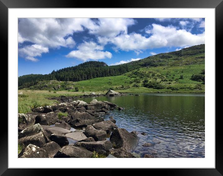 The lakes and hills of Snowdonia Framed Mounted Print by Simon Marlow