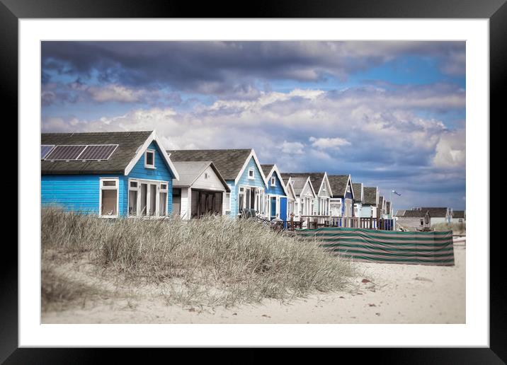 Seaside Serenity A Colourful Beachfront Framed Mounted Print by Simon Marlow