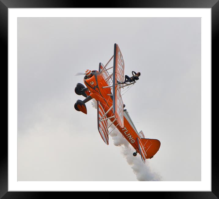 Thrilling Wing Walking Extravaganza Framed Mounted Print by Simon Marlow