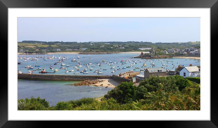 Stunning Scilly Harbour View Framed Mounted Print by Simon Marlow