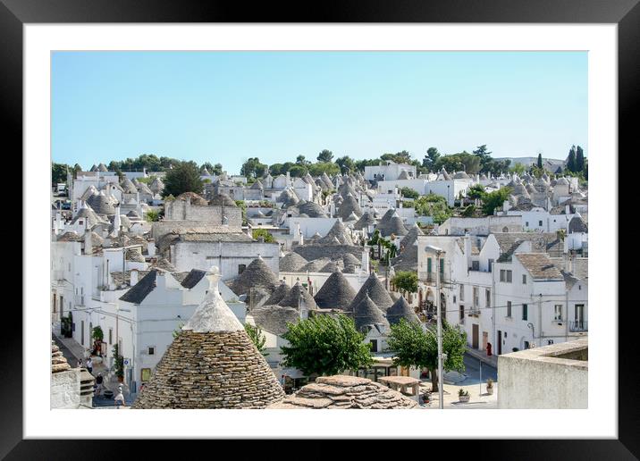 Enchanting Conical Trulli Village Framed Mounted Print by Simon Marlow