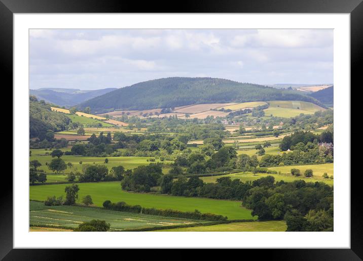The Clun Valley, South Shropshire, UK Framed Mounted Print by Simon Marlow