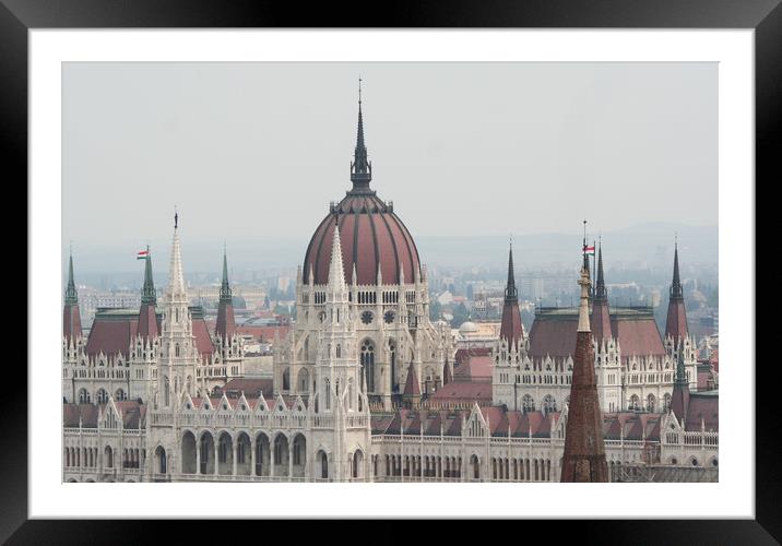 Budapest Parliament Building Framed Mounted Print by Simon Marlow