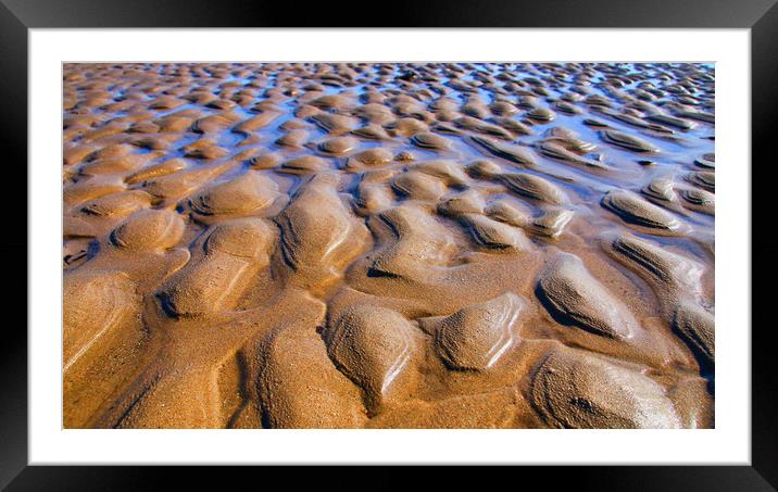 The textures of sand Framed Mounted Print by Simon Marlow