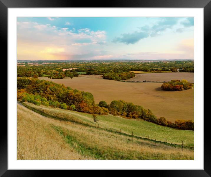 Majestic West Berkshire Countryside Framed Mounted Print by Simon Marlow