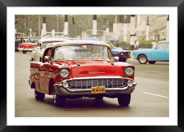 Classic Chevrolet in Havana, Cuba Framed Mounted Print by Simon Marlow