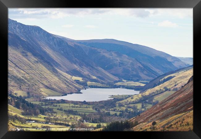 Majestic Snowdonia Valley Framed Print by Simon Marlow