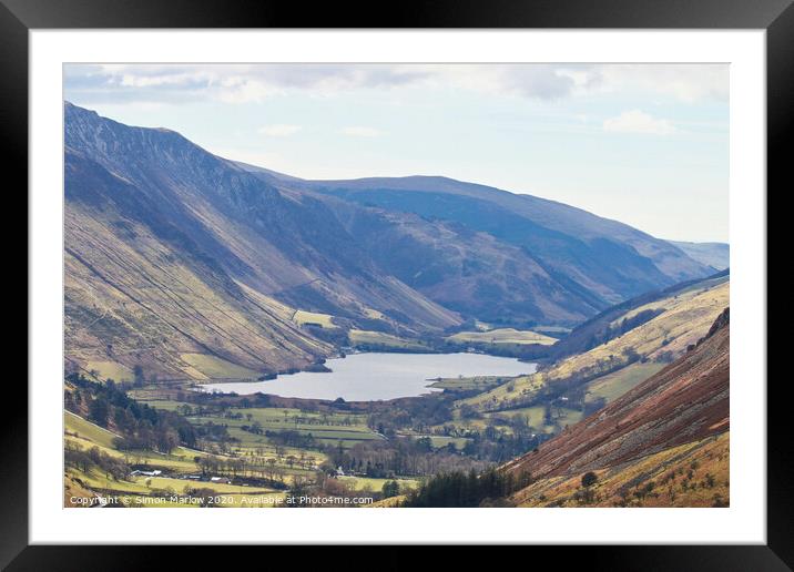 Majestic Snowdonia Valley Framed Mounted Print by Simon Marlow