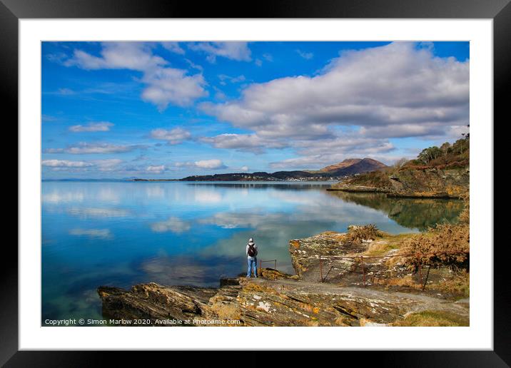 Looking out from Portmeirion Framed Mounted Print by Simon Marlow