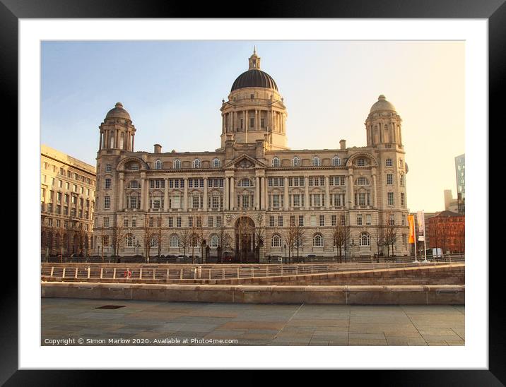 Royal Liver Building Liverpool Framed Mounted Print by Simon Marlow