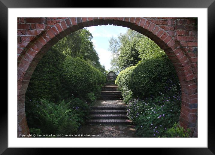 A Serene Garden Passage Framed Mounted Print by Simon Marlow