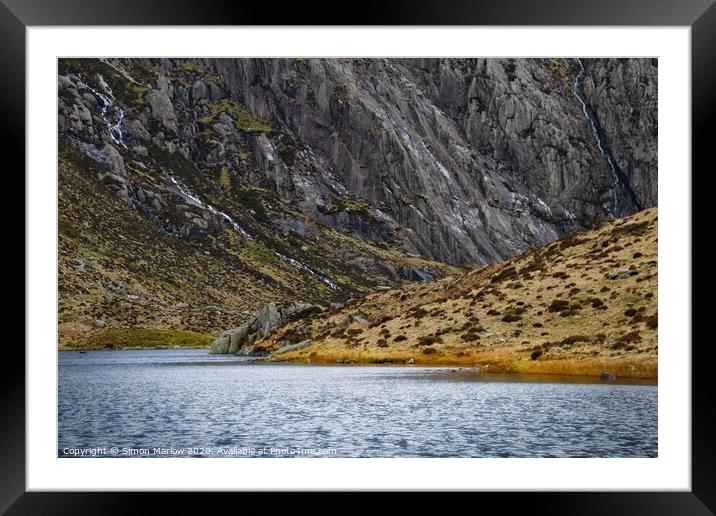 Majestic Beauty of Llyn Idwal Framed Mounted Print by Simon Marlow