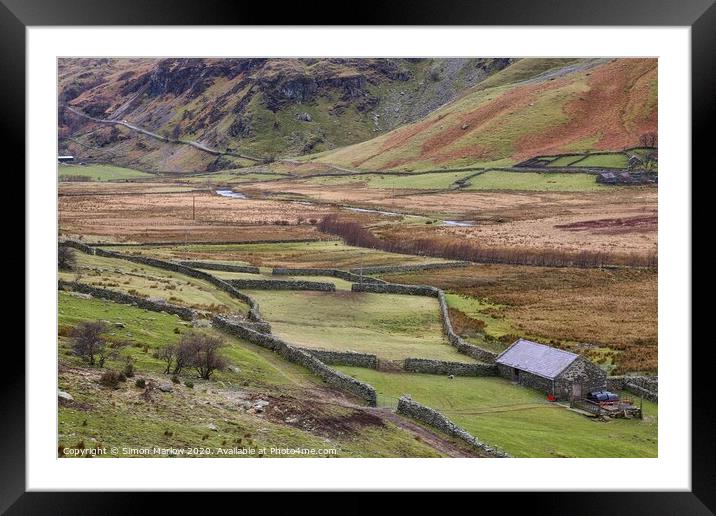 Majestic Beauty of Ogwen Valley Framed Mounted Print by Simon Marlow