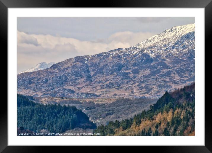 Majestic Snowdonia Mountains Framed Mounted Print by Simon Marlow