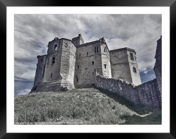 Warkworth Medieval Castle Framed Mounted Print by Simon Marlow