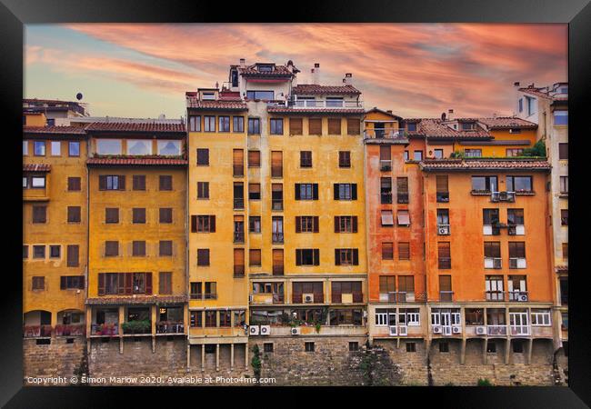 The Architecture of Florence in Italy Framed Print by Simon Marlow