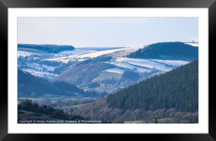 Majestic Shropshire winter landscape Framed Mounted Print by Simon Marlow