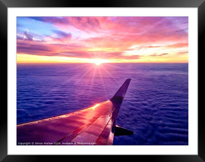 Aerial Symphony of Sunrise Framed Mounted Print by Simon Marlow
