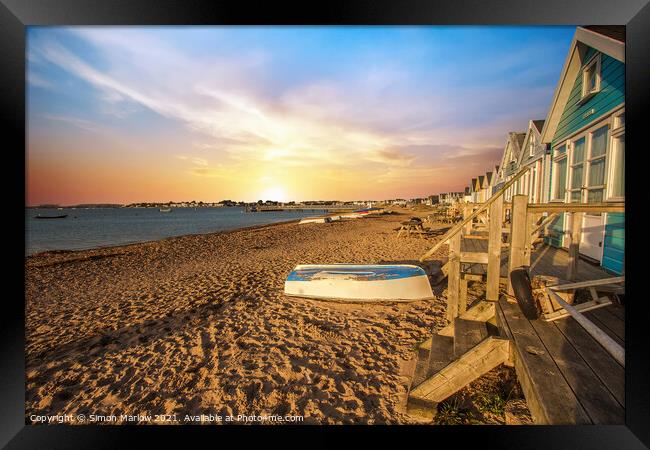 Majestic Sunrise over Hengistbury Head Framed Print by Simon Marlow