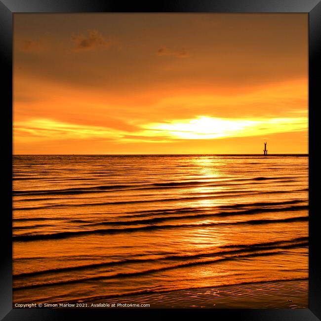 Borneo sunset Framed Print by Simon Marlow