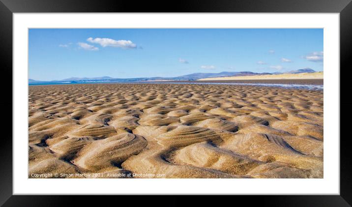 Serene Sandscapes Framed Mounted Print by Simon Marlow
