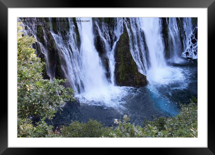 Burney Falls Framed Mounted Print by Arun 