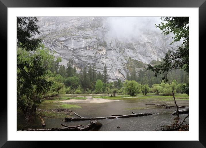Yosemite in Spring, Mirror lake Framed Mounted Print by Arun 