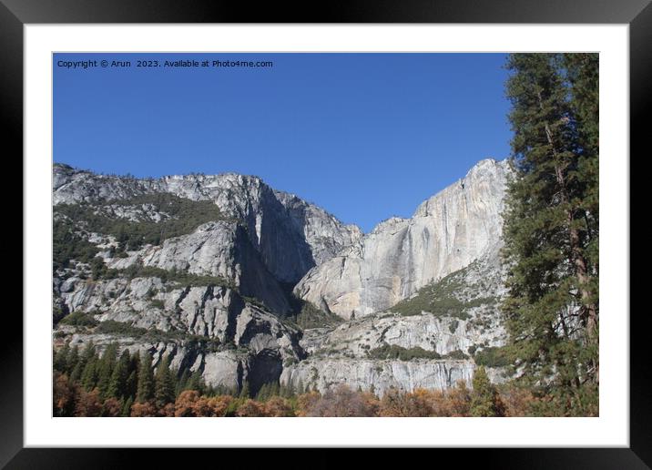 Yosemite national park in the fall Framed Mounted Print by Arun 