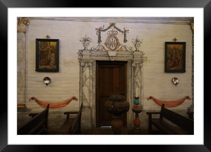 Mission San Jose, in Fremont California Framed Mounted Print by Arun 