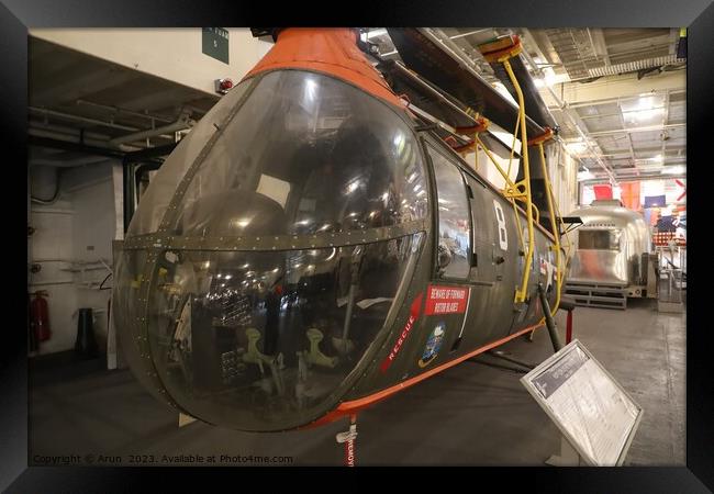 USS Hornet Air and Space museum Framed Print by Arun 