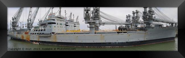 USS Hornet Air and Space museum Framed Print by Arun 