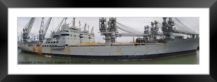 USS Hornet Air and Space museum Framed Mounted Print by Arun 