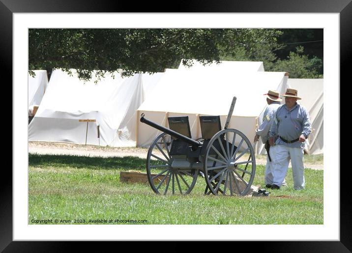 Civil War Reenactment Framed Mounted Print by Arun 