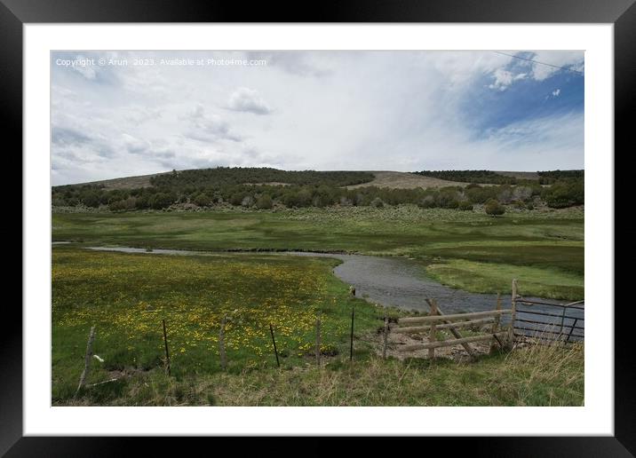 Marshes, sloughs and lakes at Koosharem, Utah Framed Mounted Print by Arun 