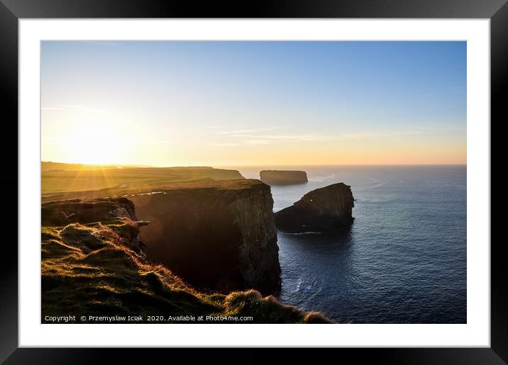 Path along the cliffs of Kilkee in Ireland, Europe Framed Mounted Print by Przemek Iciak