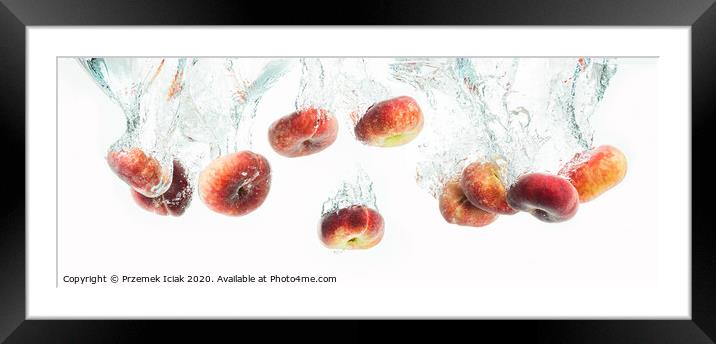 Bunch of doughnut peaches isolated on white backgr Framed Mounted Print by Przemek Iciak